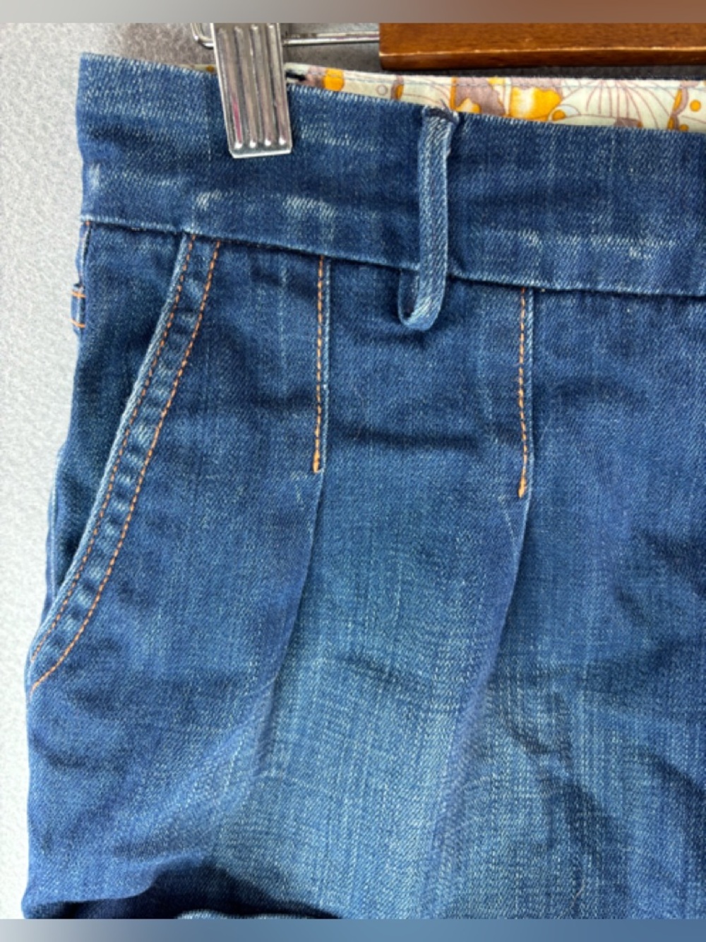 Rich & Skinny 30 Washed Blue Denim Cuffed Shorts - Picture 3 of 8